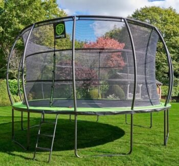 Thorpe Trampoline d'Extérieur Ovale avec Filet 4,57 m