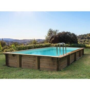 Piscine bois Sevilla 145 8.57 x 4.57 x 1.45 m + Bâche à bulles 180 μ + Bâche hiver 280 gr/m²