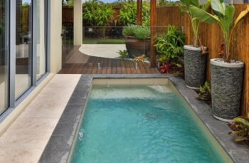 Mini piscine bloc polystyrène4 x 2.50 x 1.50 m : avec liner pierre de bali : Basalt