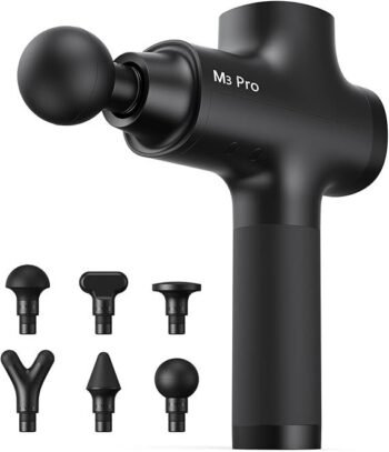 Opove M3 Pro 2 Massage Gun Deep Tissue Percussion Muscle Massager for Workout, Handheld Percussive Therapy Fascia Gun for Athletes Fast Recovery 4-8 Hours Long Battery Life, Powerful, Quiet, Black