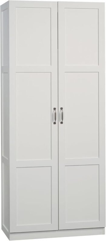 4+ 9 VIDEOS Sauder Select Storage Cabinet/ Pantry cabinets, White finish