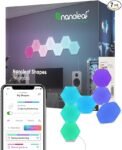 Nanoleaf Shapes LED Wall Lights, RGBW Smart Wall Panels with 16M+ Color, Compatible with Alexa & Google Assistant, Music Sync, DIY Gaming Light for Home Decor (Hexagons Smarter Kit 7 Pack)