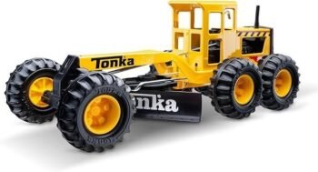 Tonka Steel Classics Road Grader – Made with Steel & Sturdy Plastic, Yellow Toy Construction Truck, Boys and Girls, Kids, Toddlers, Ages 3+
