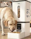 Automatic Dog Feeder Large Breed with Camera – 12L/50 Cups 5G WiFi App Control Dog Food Dispenser, Easy Setup, HD 1080P Video with Night Vision by Yakry
