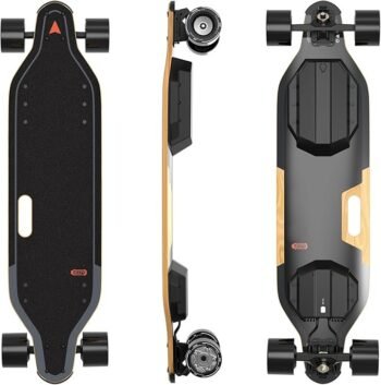 MEEPO Campus V5 Series/Envy Electric Skateboard with Remote, Top Speed Up to 29 Mph, 4 Speed Smooth Braking, Easy Carry Handle Design, Suitable for Adults & Teens