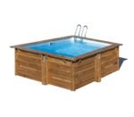 Piscine bois carrée Capri 420 x 420 x 145 cm