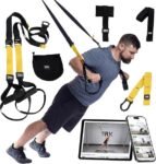 TRX All-In-One Home Gym System – Complete Suspension Training Kit for Strength Training, HIIT & Full-Body Workouts at Home or Outdoors, Includes Indoor & Outdoor Anchors