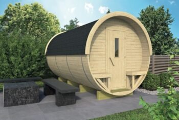 Cabane de jardin en tonneau Barrel 215 x 330 cm - Cabane en bois | 28/42 mm d'épaisseur de cloison