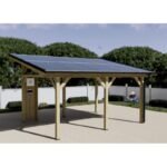 FORESTA Carport solaire bois monopente 5kWc 10 panneaux