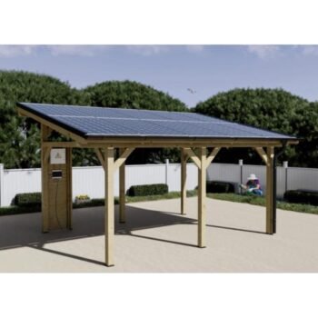 FORESTA Carport solaire bois monopente 5kWc 10 panneaux