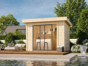 Studio de jardin en bois Lydia Baie Coulissante