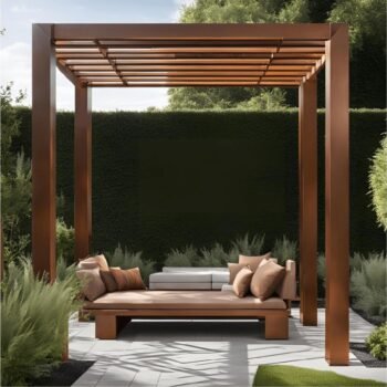 Pergola en acier Corten