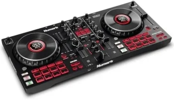 Numark Mixtrack Platinum FX Serato DJ Controllers with Jog Wheel Displays, 4 Decks, Mixers, Effects Paddles and (Audio Interface)