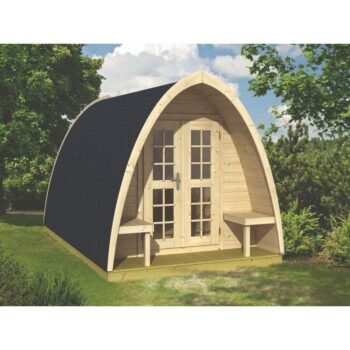 Cabane en bois Pod simple 240 x 400 cm Cabane de jardin / Bureau | 28 mm d'épaisseur de cloison