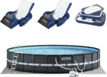 Intex Ultra XTR Round Frame Pool with Pumps, Cooler, and Floats (2 Packs)