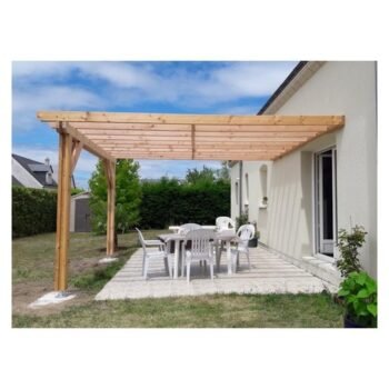 CPBF Pergolas Adossée Bois DOUGLAS Français