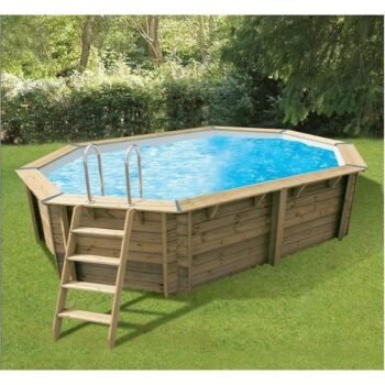 Ubbink Piscine bois Azura 4,00 x 3,00 x 1,20 m liner bleu