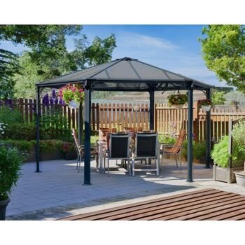 Canopia Tonnelle de jardin hexagonale Roma 3.6X4 gris