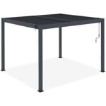 Cazeboo Pergola bioclimatique autoportée PIANA 3x2,5m Aluminium Gris