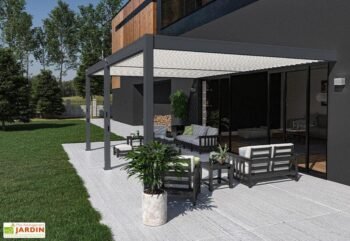 Ombréa Pergola bioclimatique adossée 4x6M