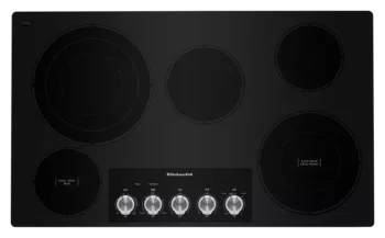 KitchenAid 36″ Electric Cooktops with 5 Elements and Knob Controls