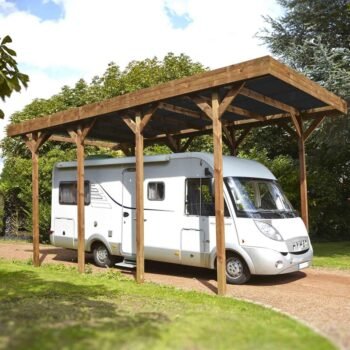 Carport bois pour camping car